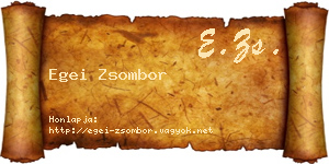 Egei Zsombor névjegykártya